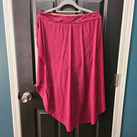 Weissman NWOT adult XL extra large dance skirt mesh maroon lyrical tap contempor - Picture 5 of 6